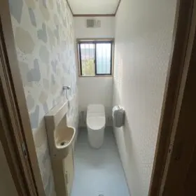 【倉敷市】内装リフォームを行うことトイレが生まれ変わりました！