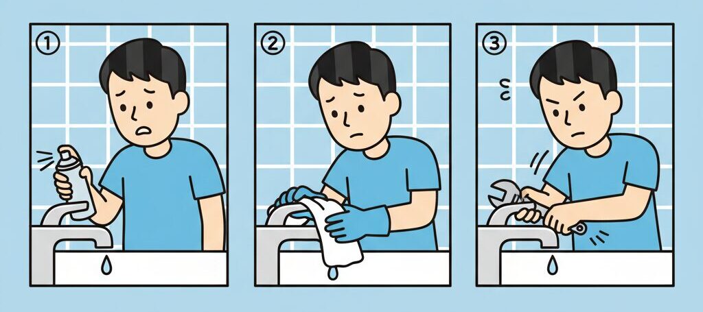 古い蛇口（水栓）が固くて回らない！無理なく緩めるためのコツと注意点